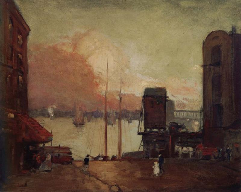 Robert Henri Cumulus Clouds,East River oil painting image